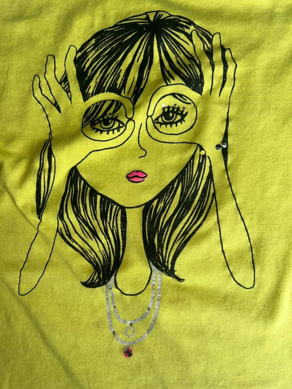 Disney Make Your Mark Vintage Tee Kids L/14 Sparkle Girly Bright Fun Glam